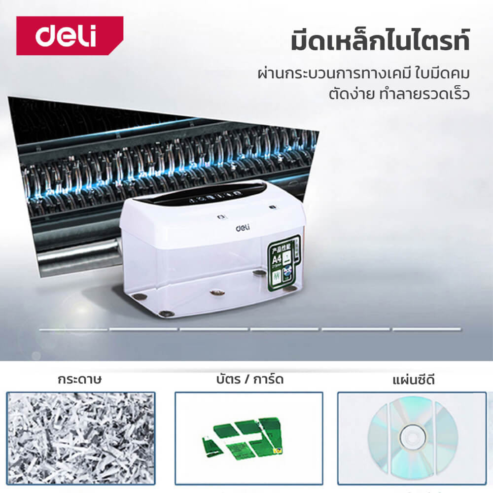 เครื่องย่อยกระดาษ 4ลิตร DELI 9935-WH-01 สีขาว